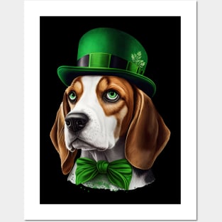 Beagle St Patrick's Day Posters and Art